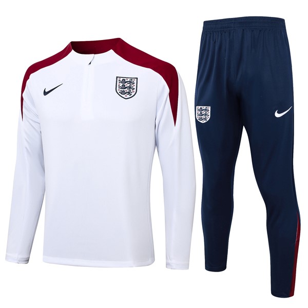 Sudadera De Training Inglaterra 2024-25 Blanco Rojo 3